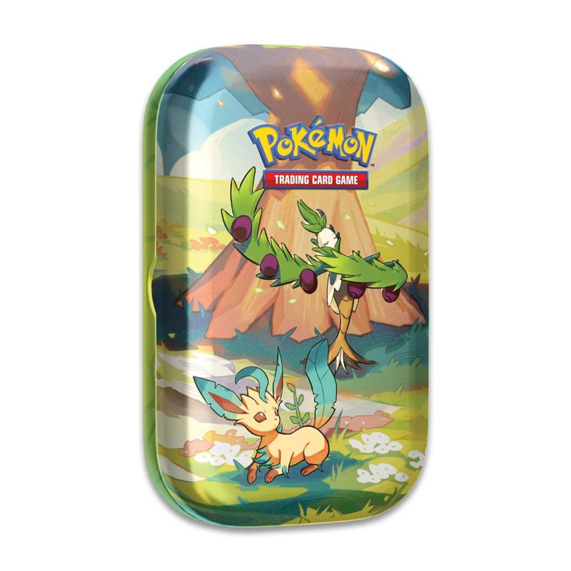 Pokemon TCG: Vibrant Paldea Mini Tin - Arboliva & Leafeon (2 Booster Packs, 1 Sticker Sheet)